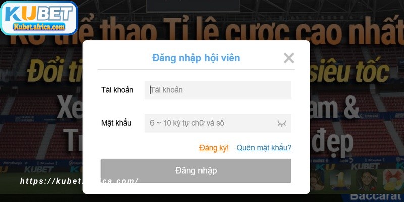 Quy trình đăng nhập KUBET chuẩn xác giúp bảo vệ tài khoản người chơi an toàn