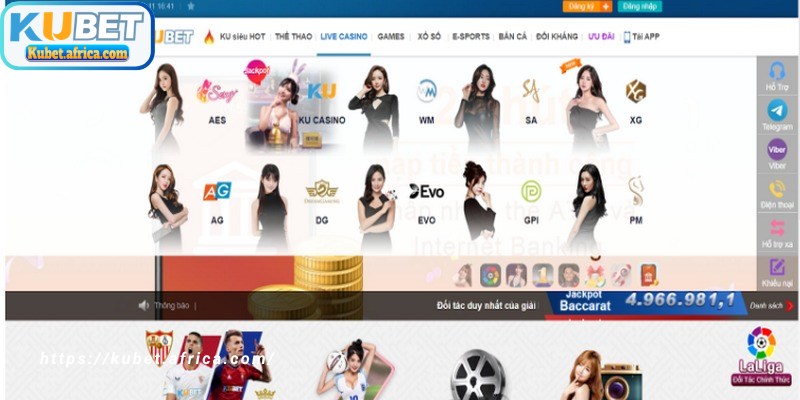 Live casino Kubet mang đến không gian giải trí đẳng cấp cho anh em